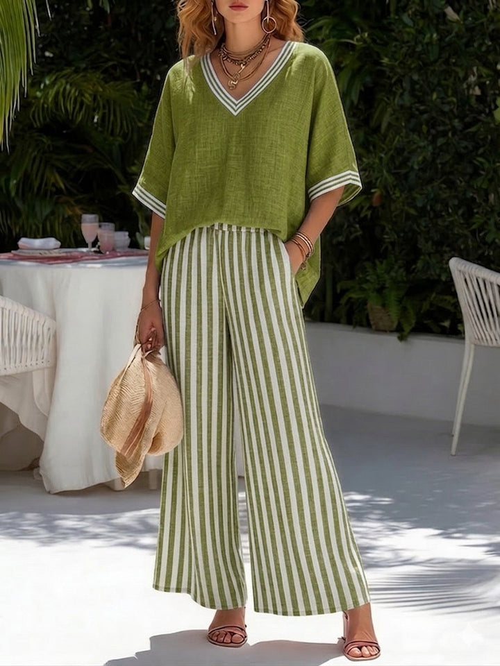 Phyllis | Striped Two-Piece Co-ord Set