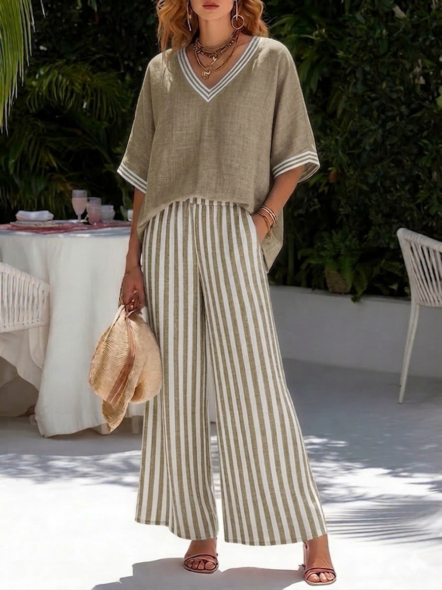 Phyllis | Striped Two-Piece Co-ord Set