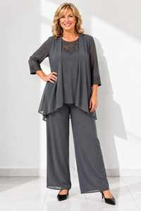 ELISE™ | Elegant Three-Piece Set - Ash Grey