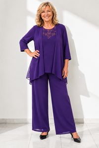 ELISE™ | Elegant Three-Piece Set - Midnight Purple