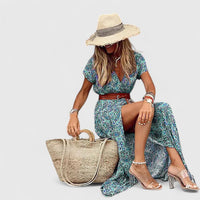 Lorraine | Stylish Women Boho Maxi Dress - Green