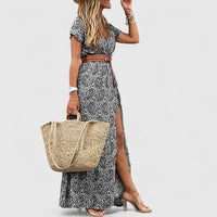 Lorraine | Stylish Women Boho Maxi Dress - Grey