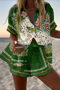 LENA | Seafoam Summer Short Set - Multicolour