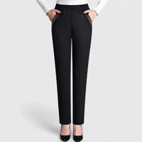 Floralyssa | Comfortable Pants - Black (Normal thickness)