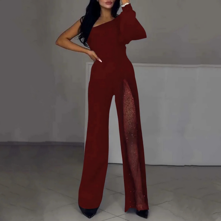 Ally™ One-Shoulder Flared Short Romper | Stylish Summer Romper