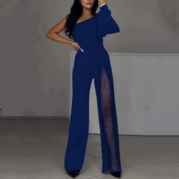 Ally™ One-Shoulder Flared Short Romper | Stylish Summer Romper