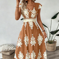 Canda - Elegant Maxi Dress (Restocked) - Brown