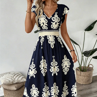 Canda - Elegant Maxi Dress (Restocked) - Dark Blue