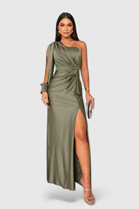 Alionessah | Elegant Women Maxi Dress - Olive Green