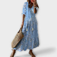 Savannah | Elegant Women Maxi Dress - Light Blue