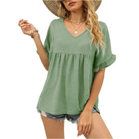 ARDELLA™ - Easygoing Casual Loose Fit Top - Green