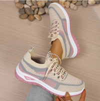 Nerina™ | Lightweight Comfort Sneakers - Khaki-Pink